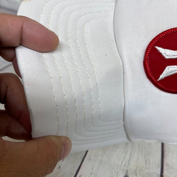 Vintage Texaco Trucker Hat Mesh Cap Snapback White Patch Oilfield - CRACKED BILL - Picture 12 of 12